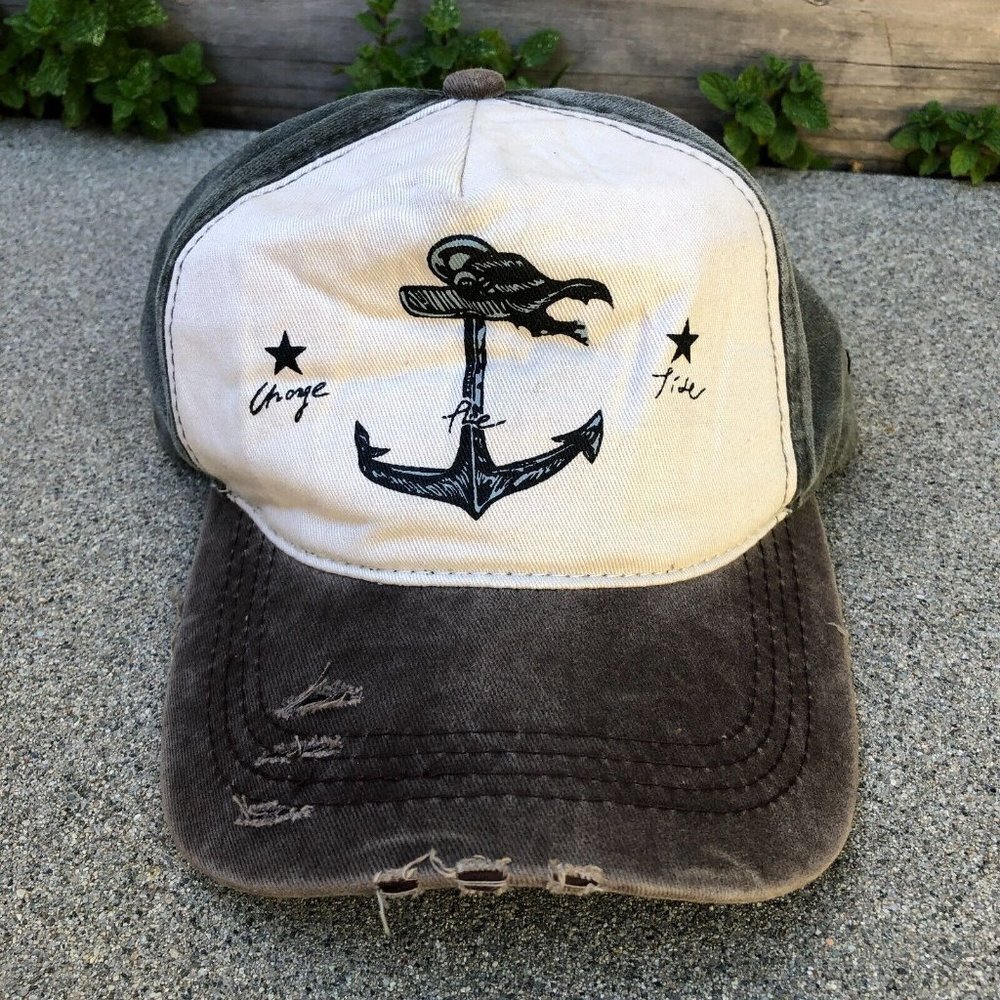CHANGE THE TIDE Anchor Sailing Baseball Hat Men's Adjustable Dad Cap​​​​
